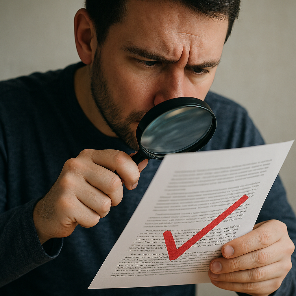 magnifying glass inspection